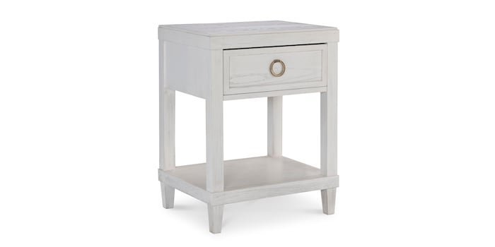 Bassett 2968-0271Z Ventura Bedside Table Shell White Bassett 2968-0271Z Ventura Bedside Table Shell White