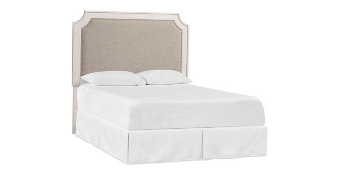 Bassett 2968-H153 Ventura Upholstered Queen Headboard Shell White Bassett 2968-H153 Ventura Upholstered Queen Headboard Shell White