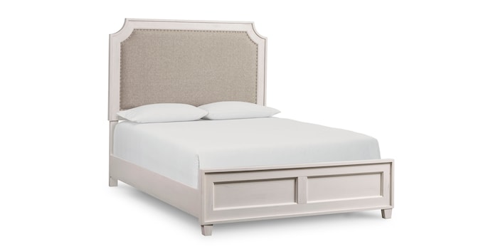 Bassett 2968-K163 Ventura Upholstered King Bed Shell White