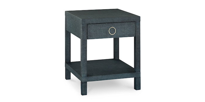 Bassett 6R68-0665Z Ventura Raffia End Table Pacific Blue