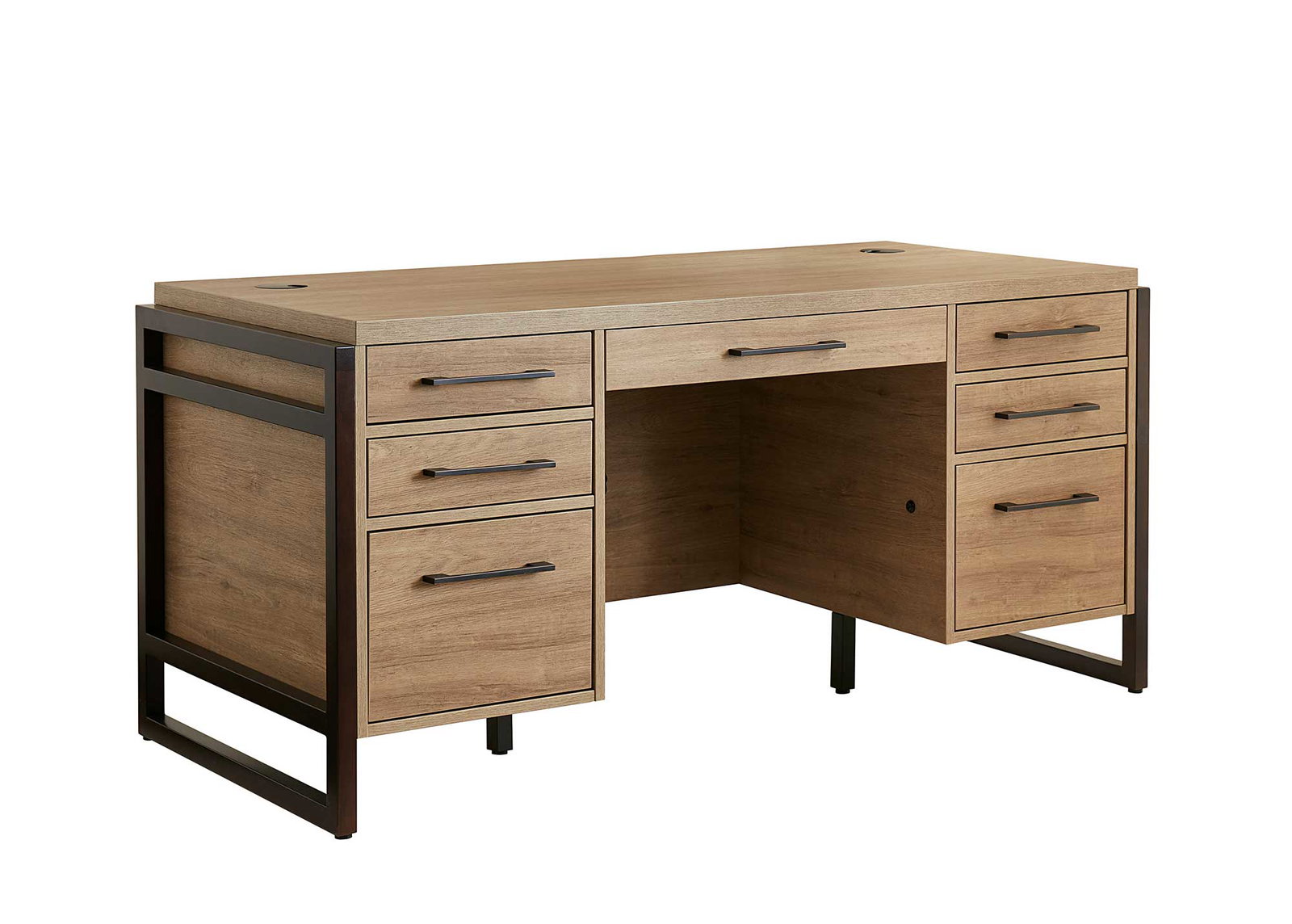 Martin Furniture IMMN680M 66″ W Double Pedestal Desk Martin Furniture IMMN680M 66″ W Double Pedestal Desk
