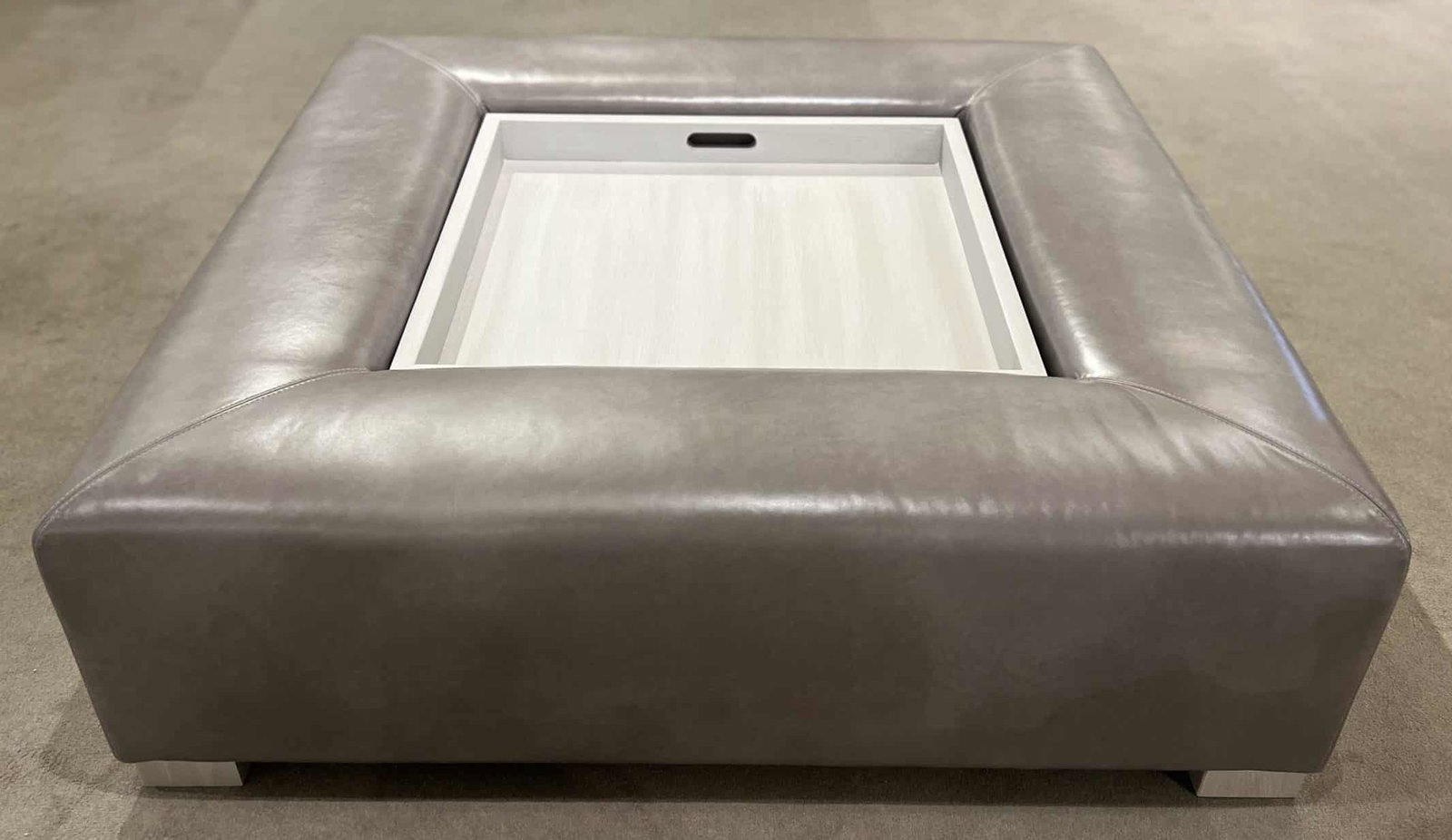 Century LTD7110-4848TR/220 Rockford 48" Sq Ottoman w/Tray Century LTD7110-4848TR/220 Rockford 48" Sq Ottoman w/Tray