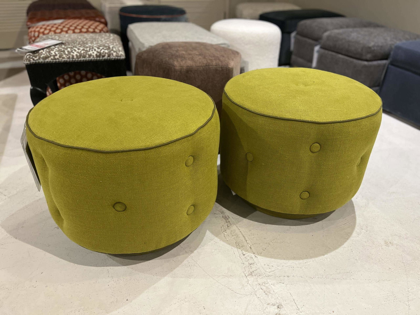 Highland House 1339-20/360,430 Mary Jane Swivel Ottoman at Factory Outlets by Hickory Park