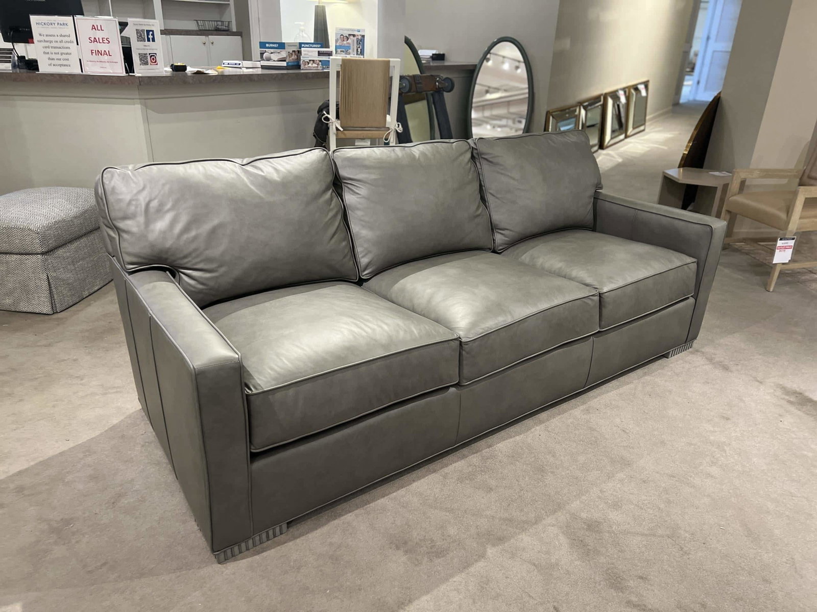 Century LR-7600-2/260 Leatherstone Sofa at Factory Outlets by Hickory Park