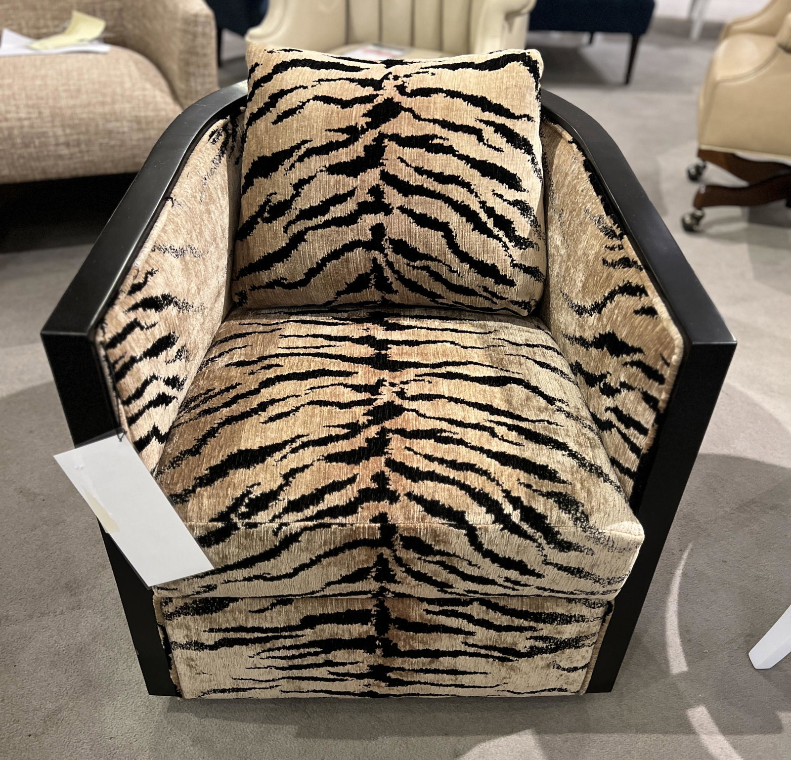 Hancock and Moore CJ6817-S/704 Giancarlos Barrel Swivel Chair at Factory Outlets by Hickory Park