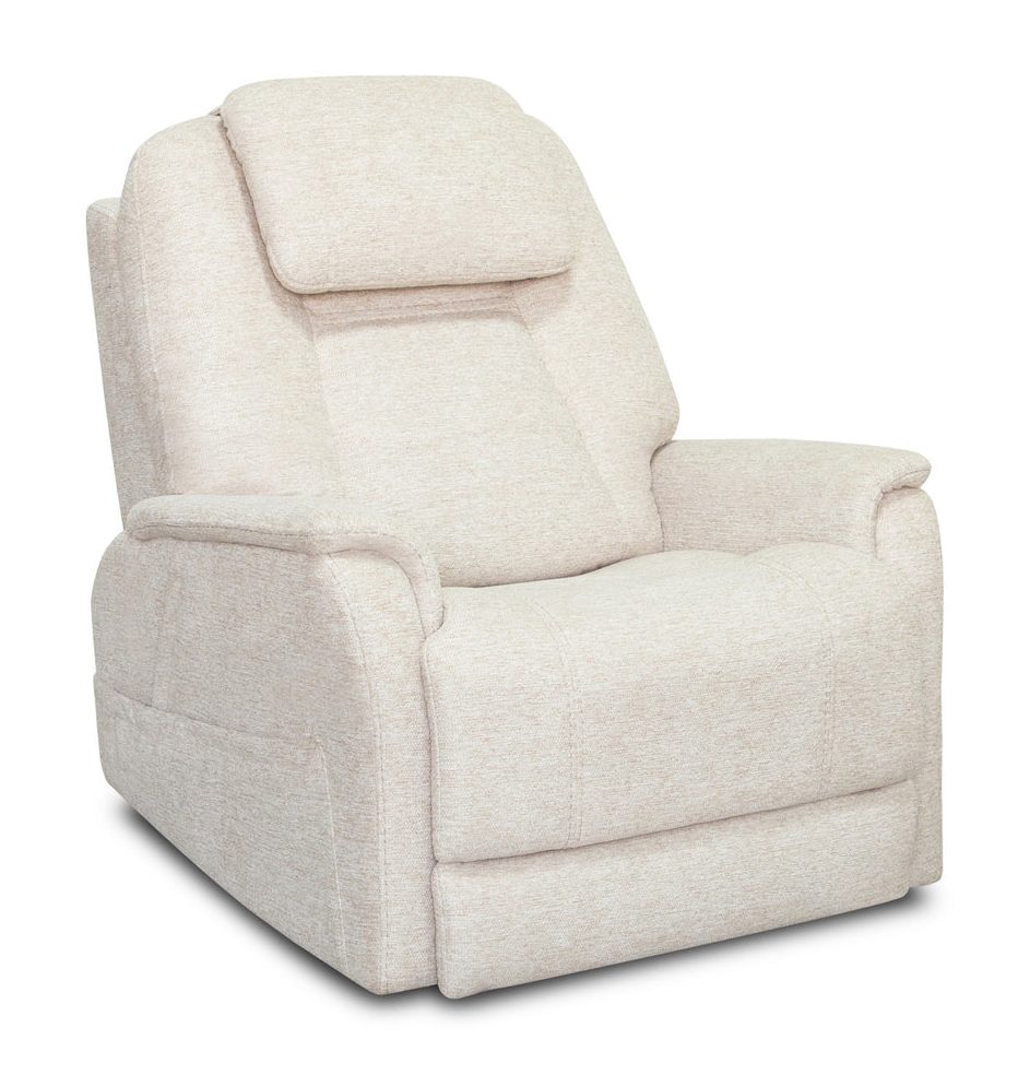 Flexsteel 1073-55P5-35811 Zecliner Model 3+ Petite Fabric Power Lift Recliner with Power Headrest, Lumbar, Heat & Massage
