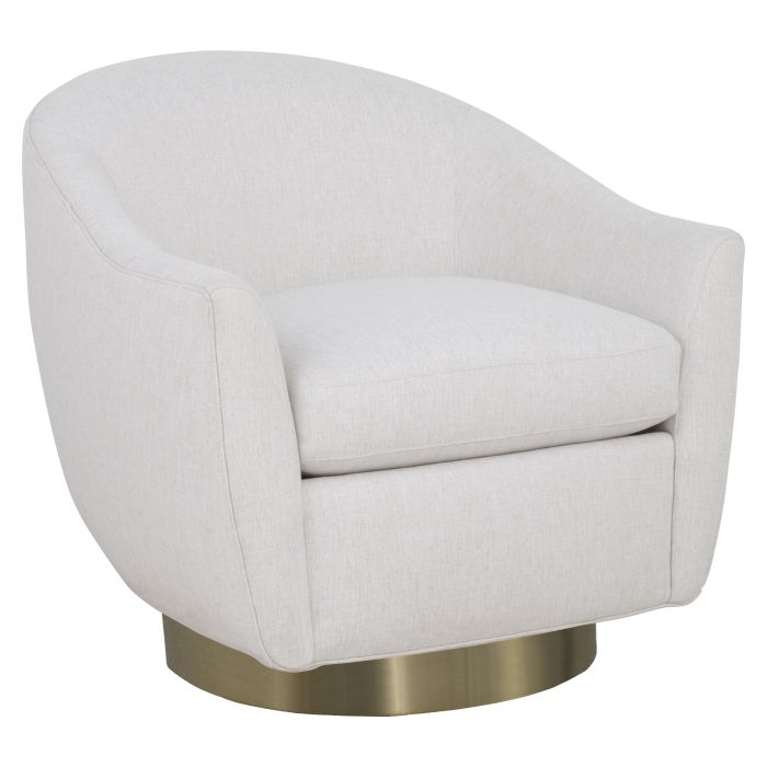 Fairfield 6047-01-7 Hazel Lounge Chair with Bright Brass Base