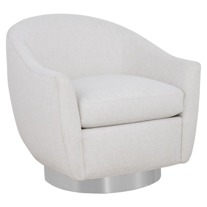 Fairfield 6047-31-2 Hazel Swivel Chair with Nickel Metal Base