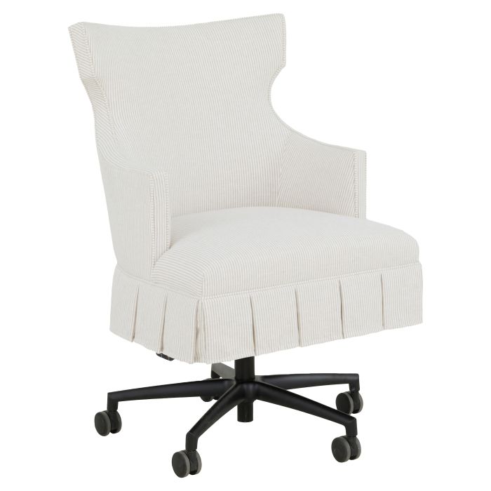 Fairfield 6162-35-4 Lockhart Executive Desk Chair with Half Skirt and Matte Black Base