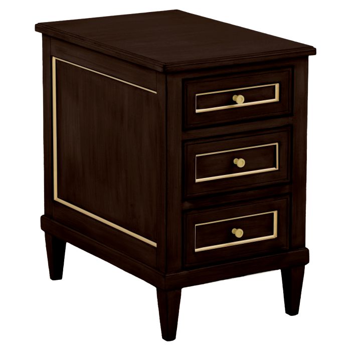 Fairfield 8010-CS-M Linea Three Drawer End Table – Cafe Mocha