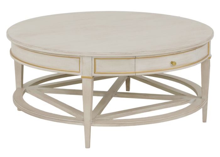 Fairfield 8010-CT-C Linea Round One Drawer Cocktail Table