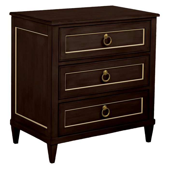 Fairfield 8010-NS-M Palazzo Three Drawer Nightstand – Cafe Mocha