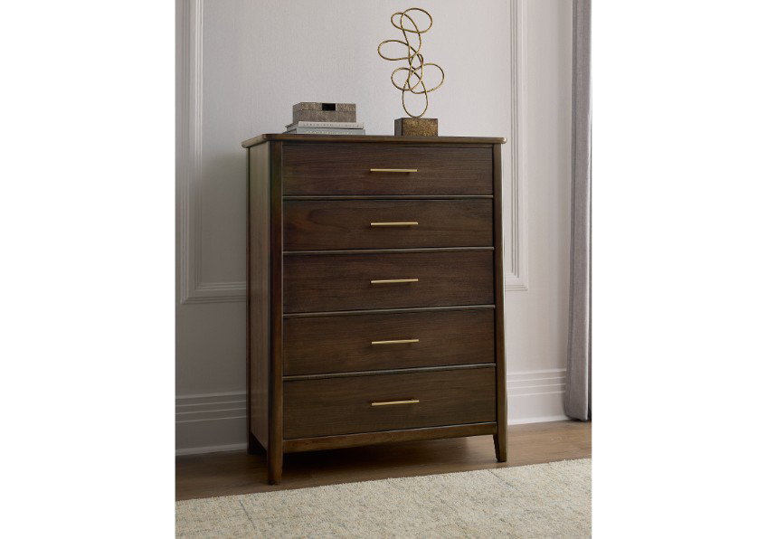 Vaughan Bassett 850-115 Nordhaven 5 Drawer Chest Nordic Walnut