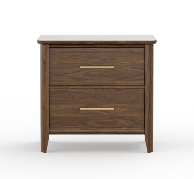 Vaughan Bassett 850-227 Nordhaven 2 Drawer Nightstand Nordic Walnut
