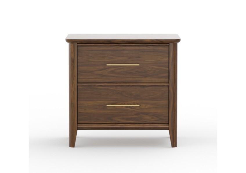 Vaughan Bassett 850-227 Nordhaven 2 Drawer Nightstand Nordic Walnut