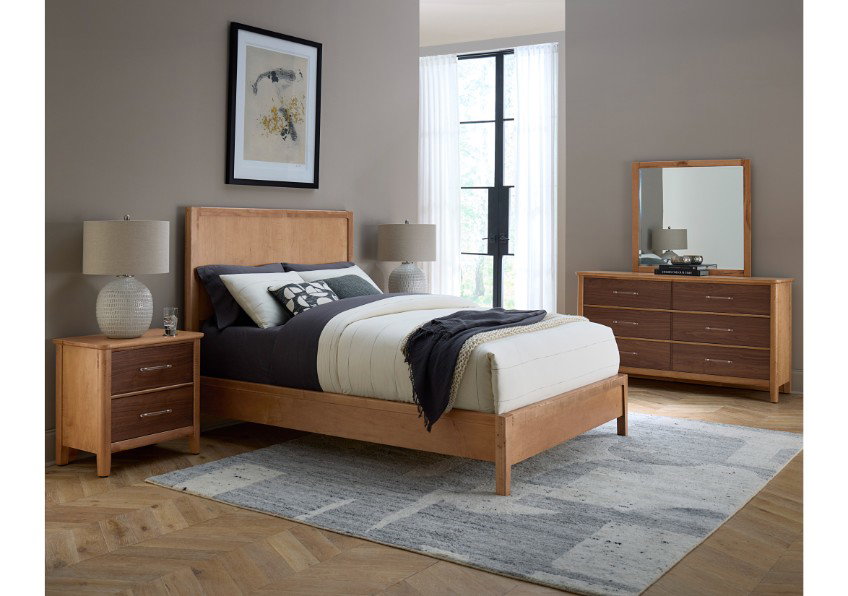 Vaughan Bassett 852-667-766-722-MS1 Nordhaven King Panel Bed Clear Maple