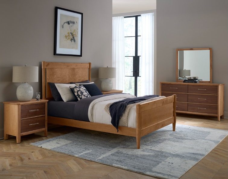 Vaughan Bassett 852-669-966-922-MS1 Nordhaven King Poster Bed Clear Maple