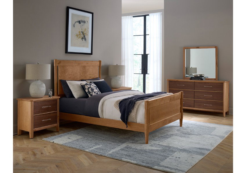 Vaughan Bassett 852-669-966-922-MS1 Nordhaven King Poster Bed Clear Maple