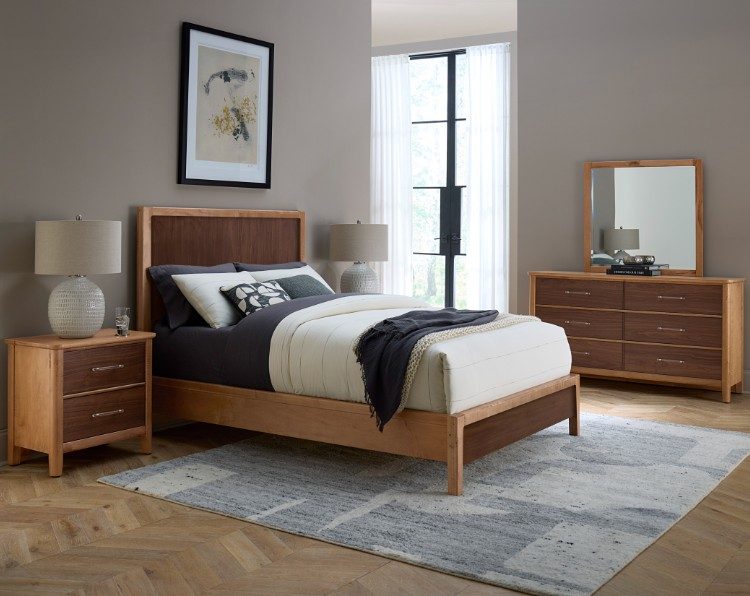Vaughan Bassett 853-557-755-722 Nordhaven Queen Panel Bed Two Tone