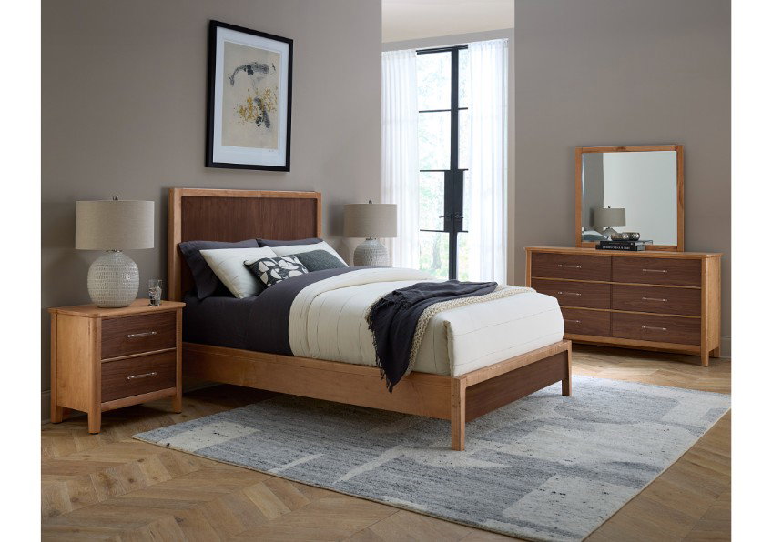Vaughan Bassett 853-667-766-722-MS1 Nordhaven King Panel Bed Two Tone