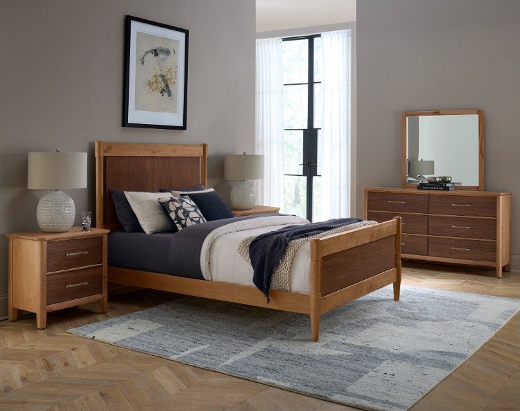 Vaughan Bassett 853-669-966-922-MS1 Nordhaven King Poster Bed Two Tone