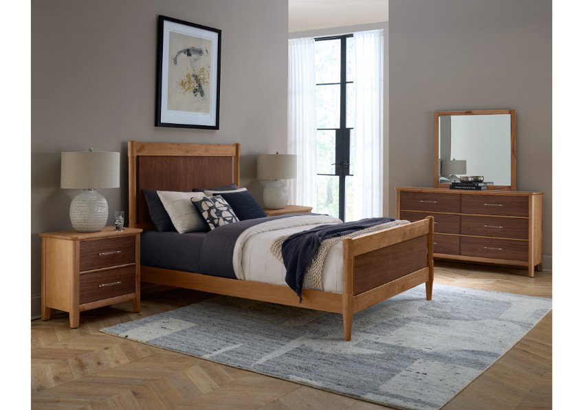 Vaughan Bassett 853-669-966-922-MS1 Nordhaven King Poster Bed Two Tone