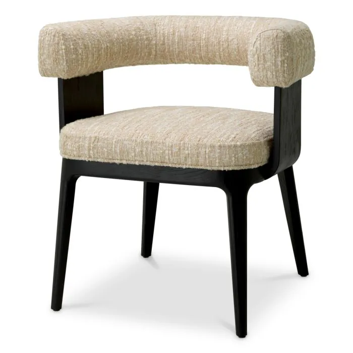 Eichholtz A119681 Dining Chair Dubois Bouclé Sonata Cream