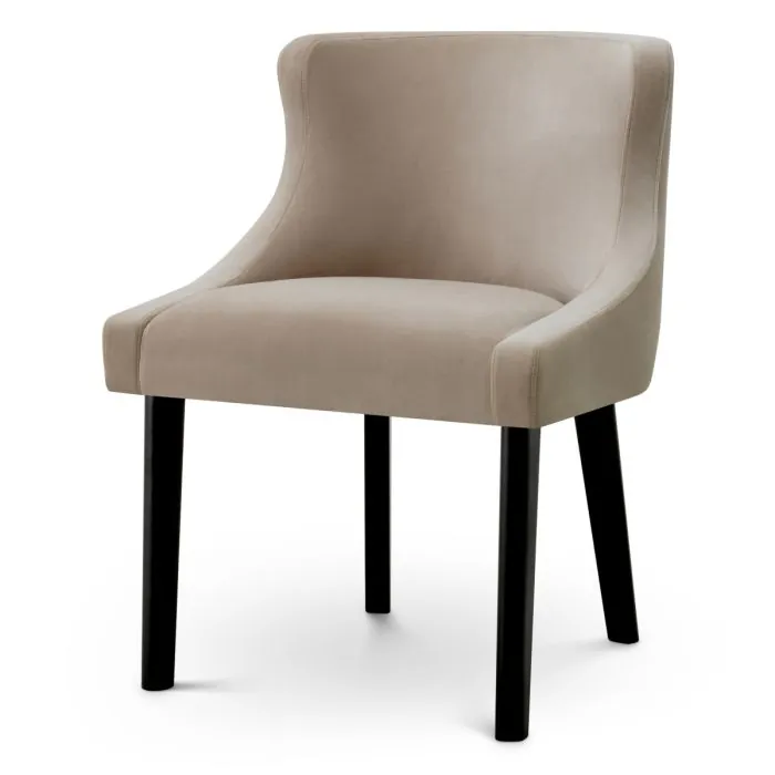 Eichholtz A120087 Dining Chair Chavelle in Torrin Natural Velvet