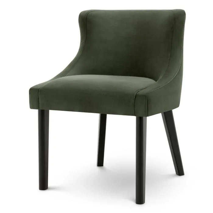 Eichholtz A120869 Dining Chair Chavelle in Torrin Green Velvet