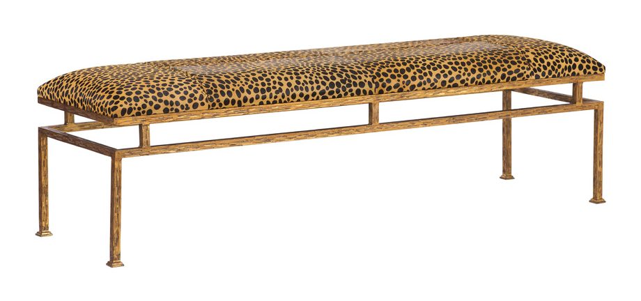 Chelsea House C10265 Leopard Metal Bench