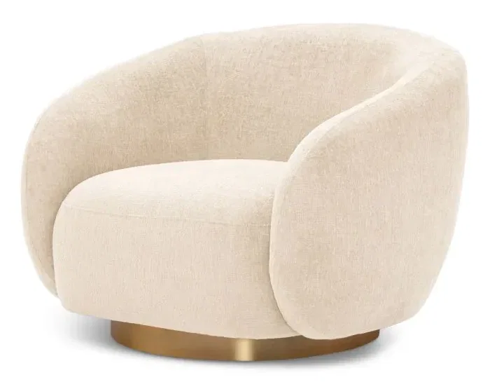 Eichholtz CMA0001 Swivel Chair Brice in Stratfort Pearl