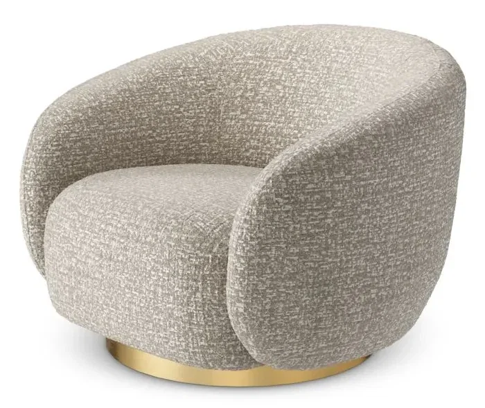 Eichholtz CMA0003 Swivel Chair Brice in Montclaire Slver