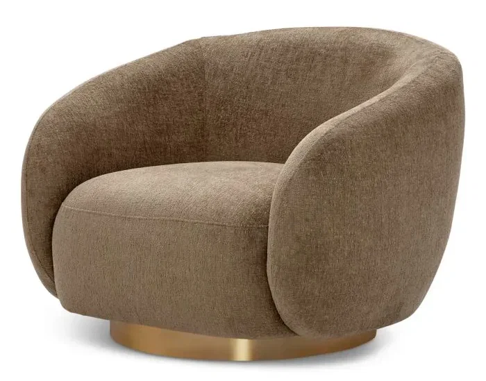 Eichholtz CMA0021 Swivel Chair Brice in Stratfort Warm Grey