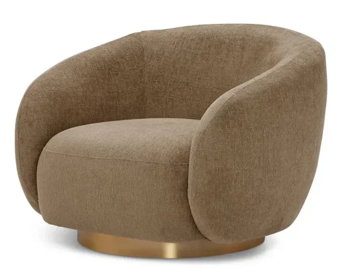 Eichholtz CMA0023 Swivel Chair Brice in Stratfort Brown