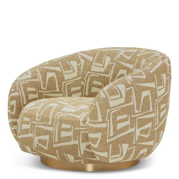 Eichholtz CMA0025 Swivel Chair Brice in Davenport Light Brown