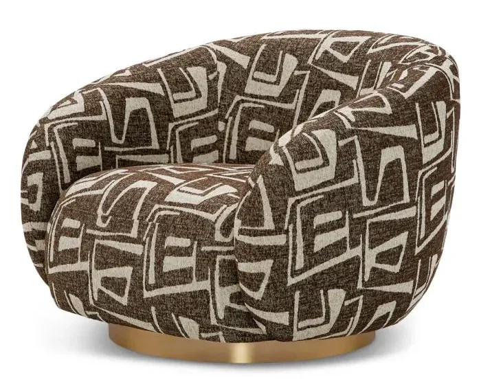 Eichholtz CMA0026 Swivel Chair Brice in Davenport Dark Brown
