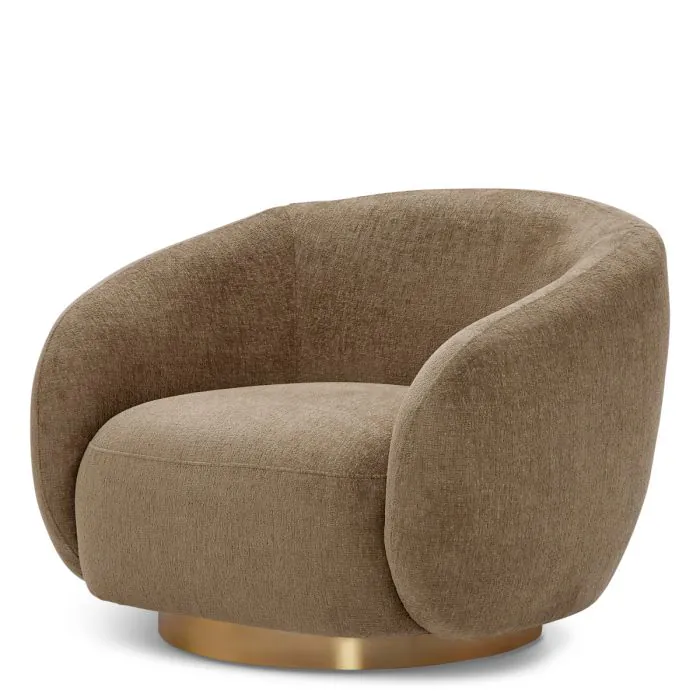 Eichholtz CMA0030 Swivel Chair Brice in Hastings Brown