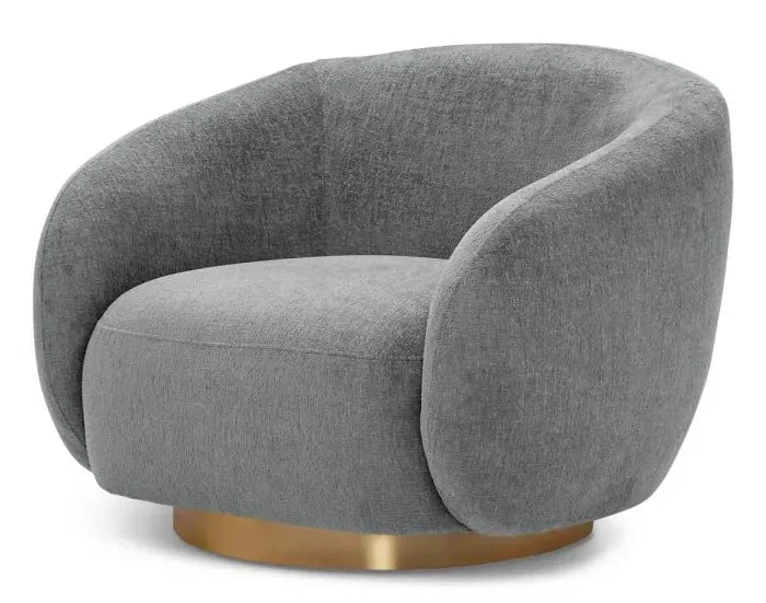 Eichholtz CMA0032 Swivel Chair Brice in Hastings Light Blue