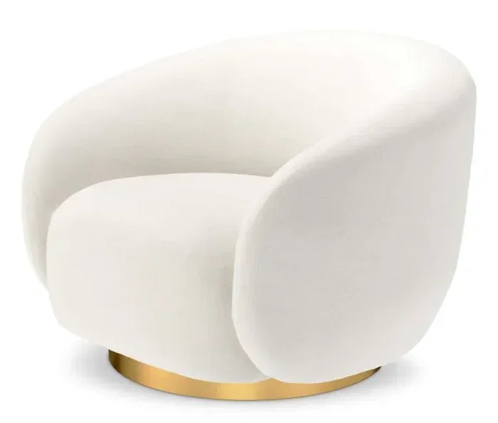 Eichholtz CMA0124 Swivel Chair Brice in Muslin White