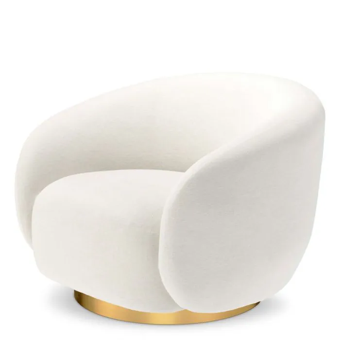 Eichholtz CMA0124 Swivel Chair Brice in Muslin White