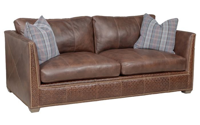 Fairfield P-2604-84-B Chesterfield 84″ Sofa in Leather