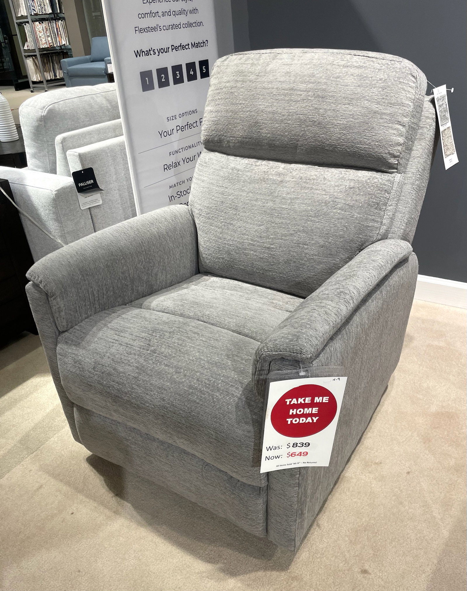 Flexsteel Q2403-54 Compact Gliding Recliner