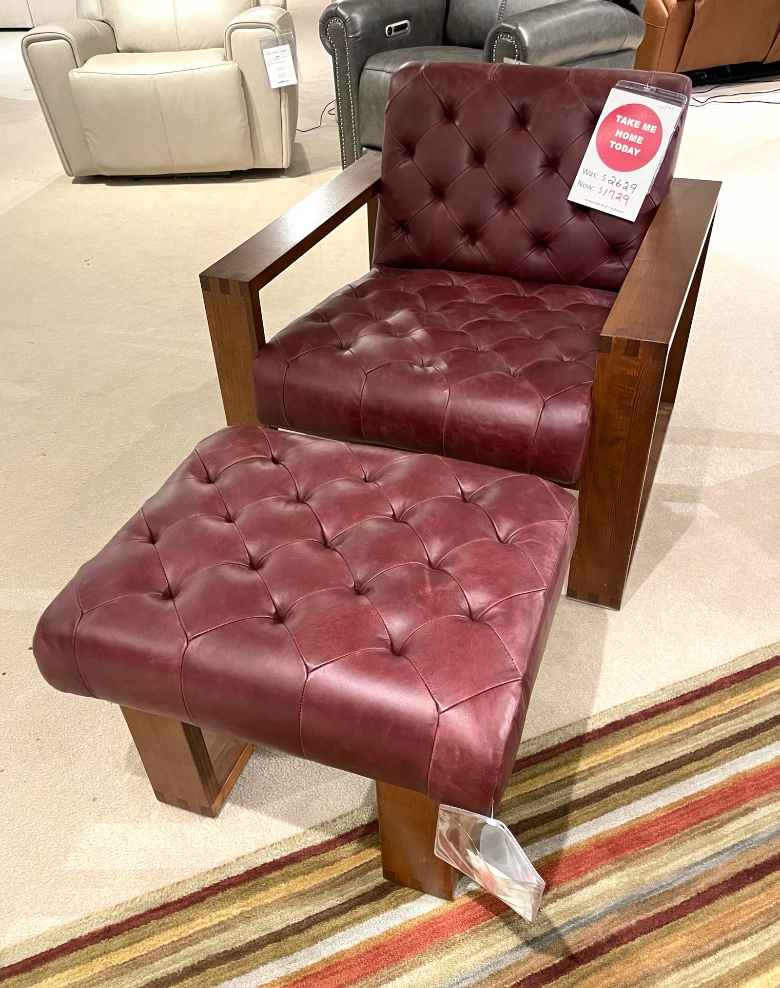 Palliser Furniture 77077-02 Wyatt Chair and Ottoman