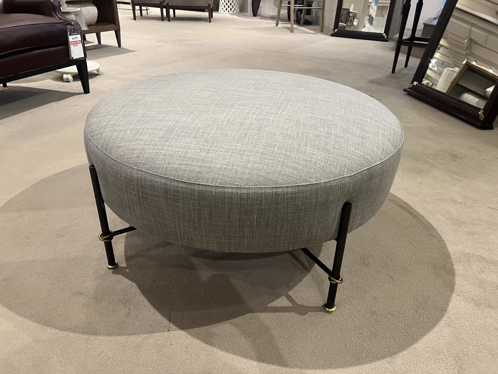 Century TS-CCU-3160-12-F1/180 Dominique Ottoman at Factory Outlets by Hickory Park