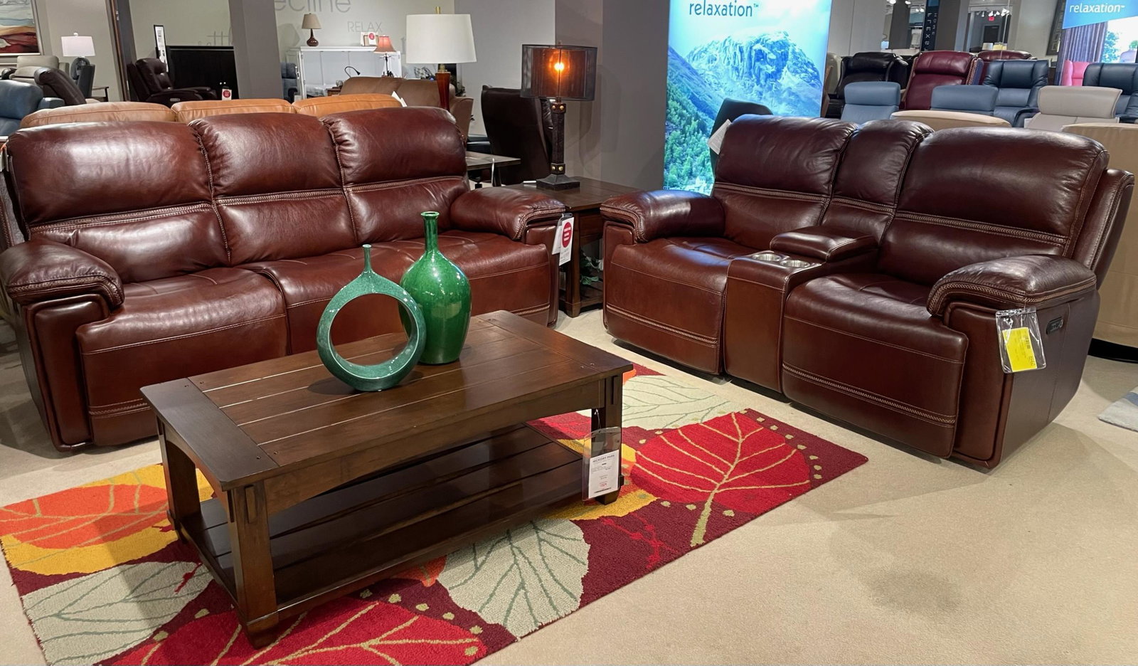 BarcaLounger 39PH-3664/24PH-3664 Sedrick Power Reclining Sofa and Console Loveseat