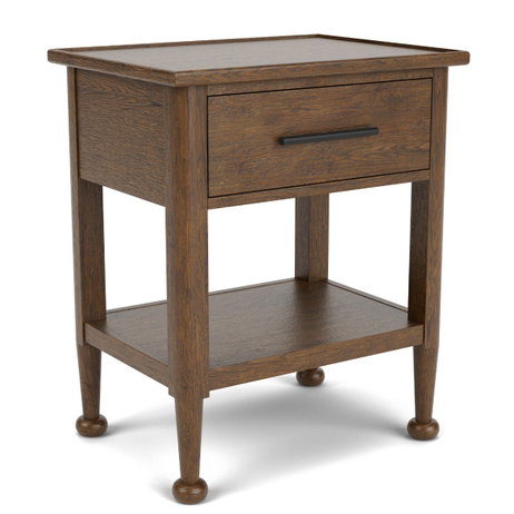 Riverside 61767 Calhoun 1-Drawer Brn Nightstand
