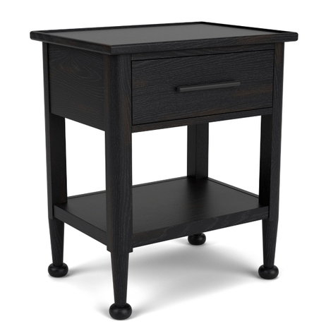 Riverside 61768 Calhoun Ebony 1 Drawer Black Nightstand