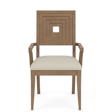 Riverside 73958 Cascade Casual Mink Uph Wood Back Arm Chair 2 Included