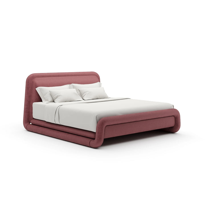 Caracole Furniture CLA-426-126 Bold King Bed – Dusty Rose