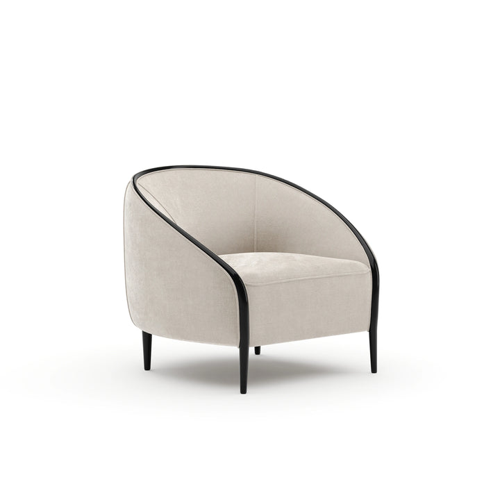 Caracole Furniture CLA-426-132-b Petit Accent Chair – Ivory